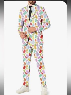 GUMMY BEARS MEN'S PARTY COSTUMES-THEME PARTY SUIT SET-BLAZER PANTS